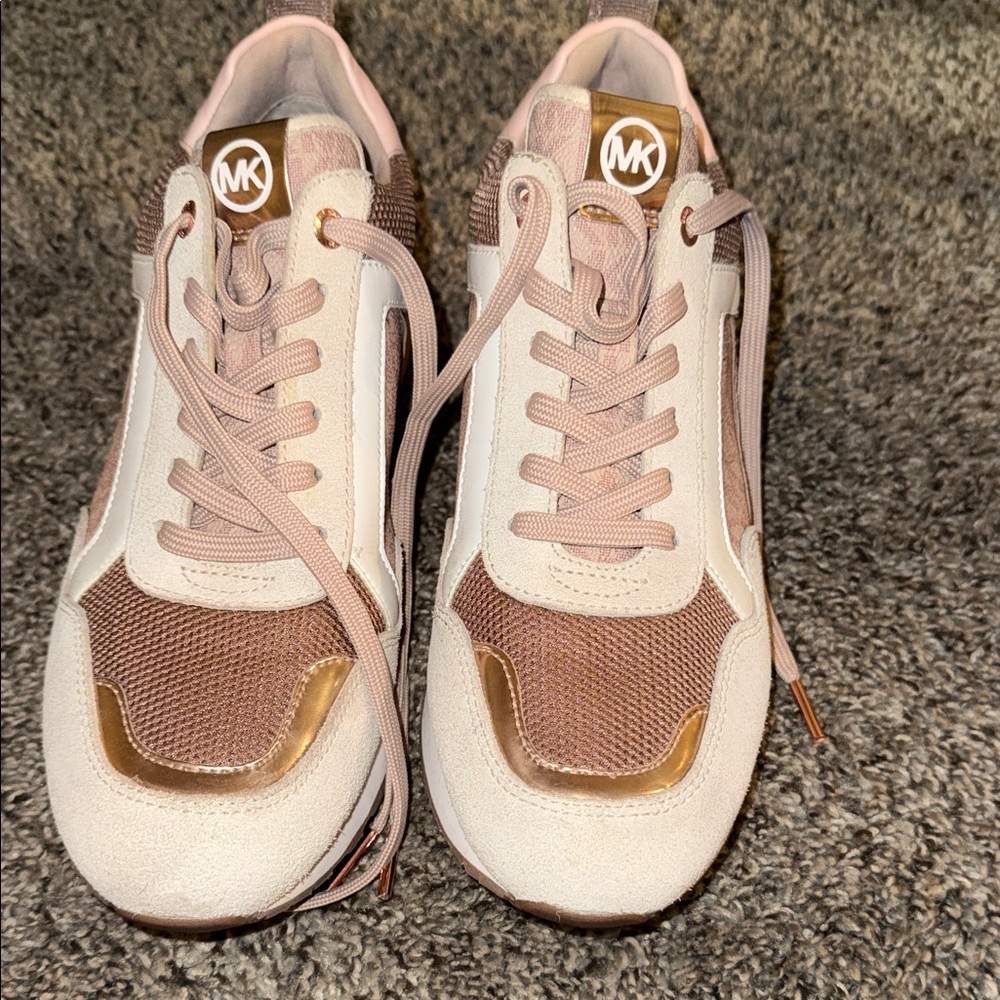 Michael Kors Women's Blush and Gold Sneakers